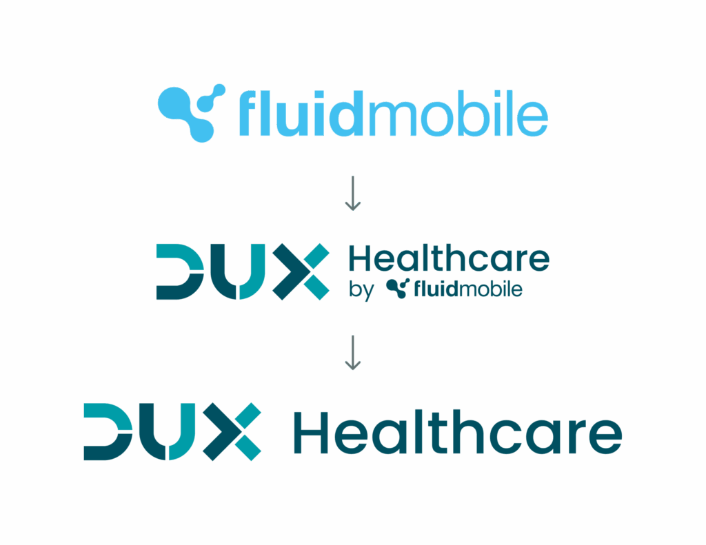 Der Transfer von fluidmobile GmbH zu DUX Healthcare.